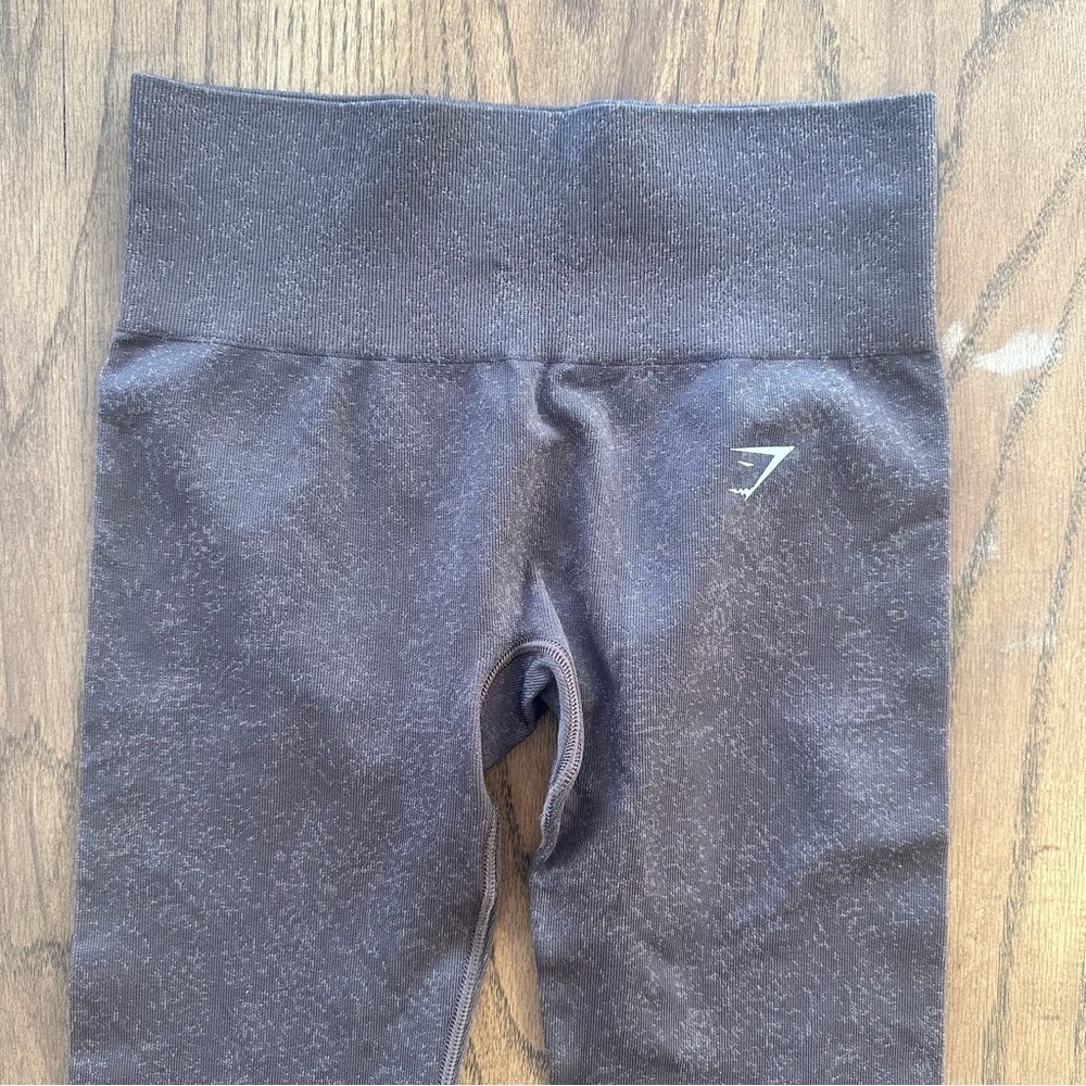 Gymshark Mid Rise Athletic Leggings Women’s Size small Brown Multi Sporty - Picture 2 of 10